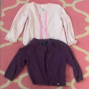 💜💖Purple and pink GAP cardigan sweater lot